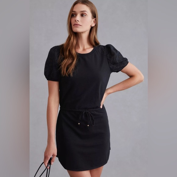 Anthropologie NWT Sundays Hazel Mini Dress Size Large Black Classic Minimalist - Picture 1 of 6